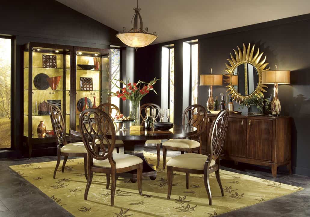 American Drew Bob Mackie Signature Ribbon Round Dining Set