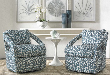 Sherrill Furniture Blue Chairs